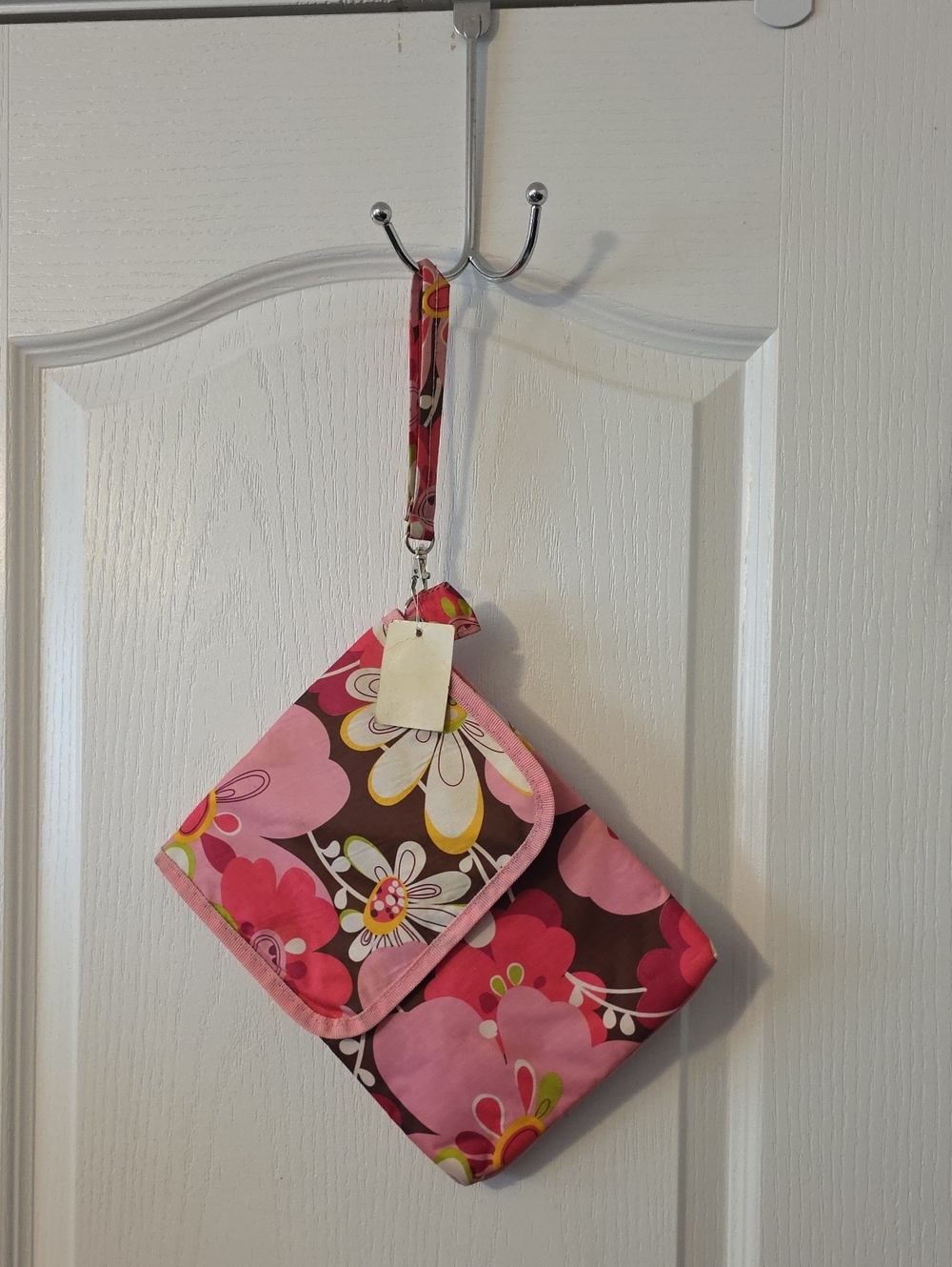 Pink Floral Wristlet Clutch - Women's Bag